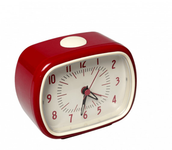 Retro Alarm Clock - Red side
