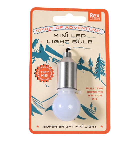 Mini Light Bulb Keyring silver