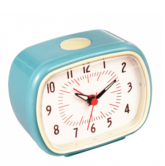 Retro Alarm Clock - Blue side