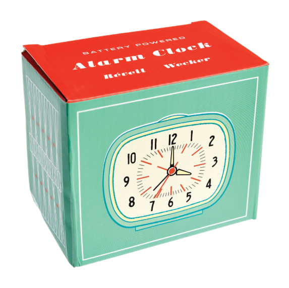 Retro Alarm Clock - Blue box