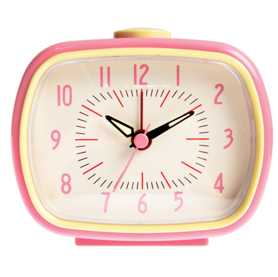 Retro Alarm Clock - Pink