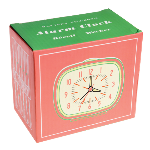 Retro Alarm Clock - Pink box