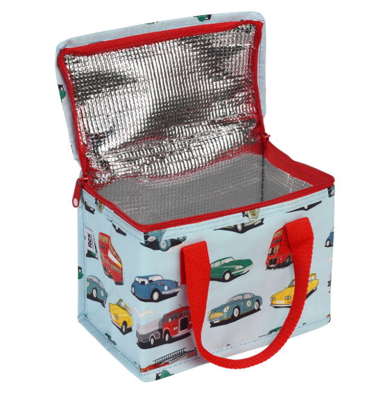 Vintage Vehicles Insulated lunch bag - Road Trip open
