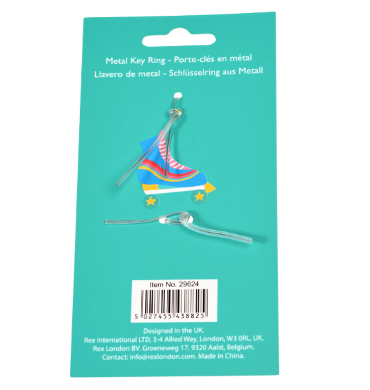 Retro Roller Skate Keyring back