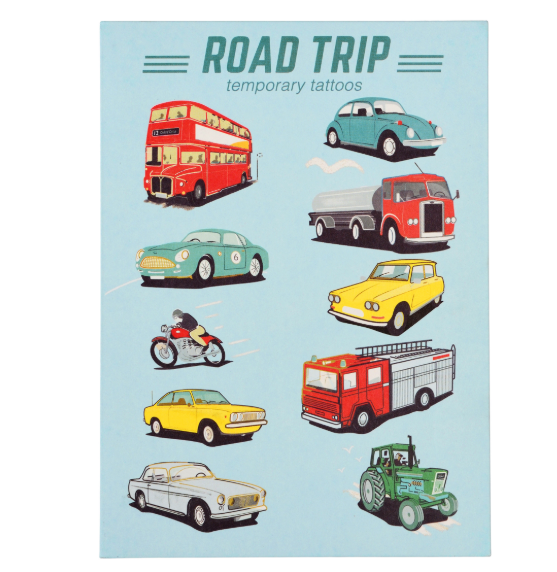 Vintage Transport Temporary Tattoos packet
