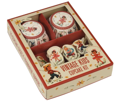 Vintage Kids Cupcake Kit 1940s Style box