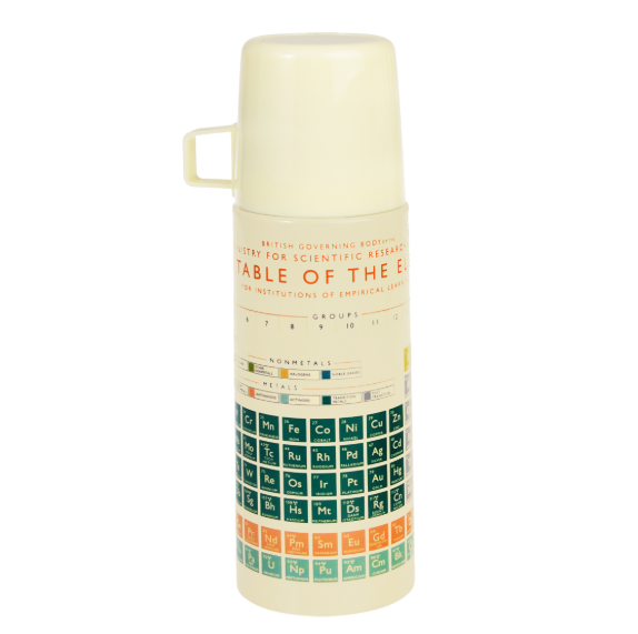 Periodic Table Flask and Cup 1970s Style