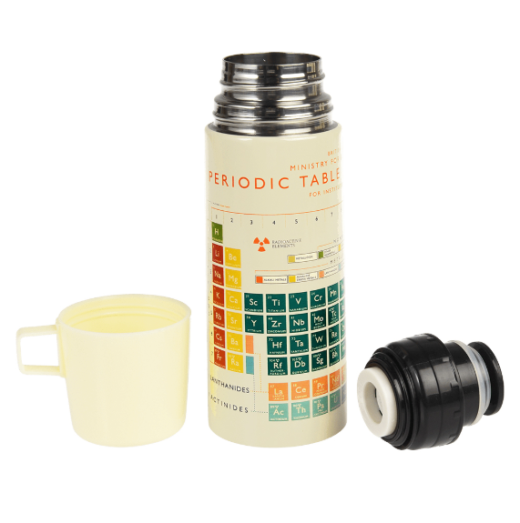 Periodic Table Flask and Cup 1970s Style undone