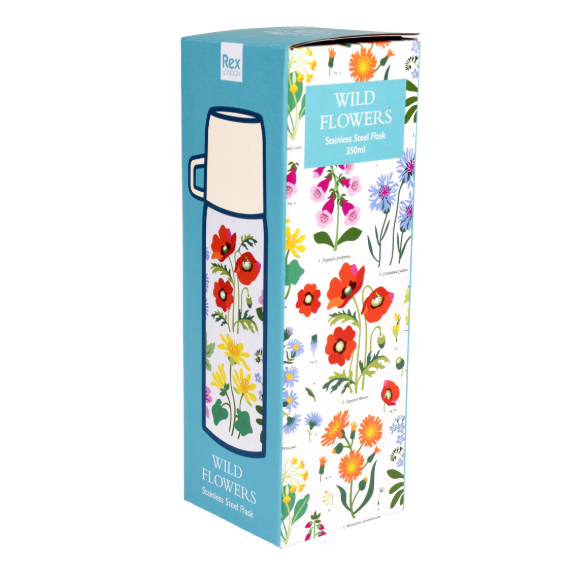 Wild Flower Flask and Cup 1970s Style box