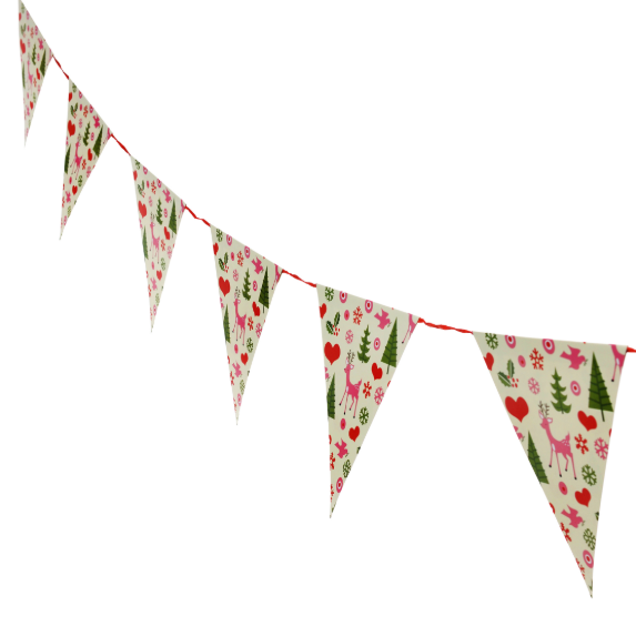 Paper Bunting 1950s Christmas