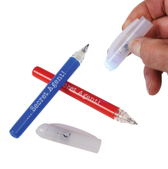 Secret Agent Invisible Ink Spy Pens (set of 2) in action