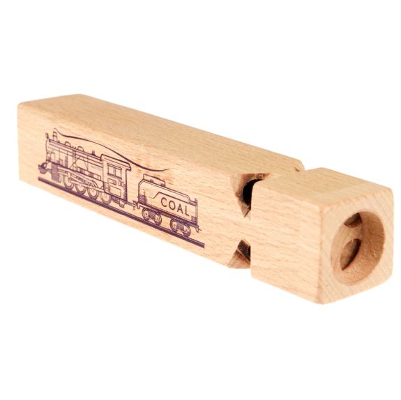 Traditional Wooden Train Whistle side
