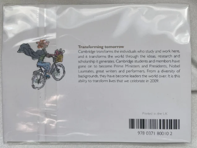Transforming Tomorrow Fridge Magnet - University of Cambridge - Quentin Blake Design back