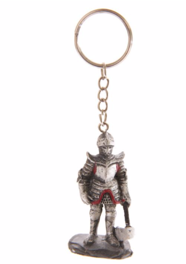 Medieval Knight Key Ring front