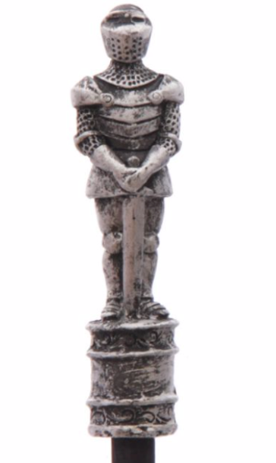 Knight Pencil Topper & Pencil silver