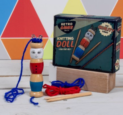 Vintage Style Knitting Doll