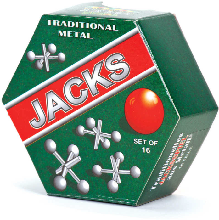Vintage Metal Jacks Set box