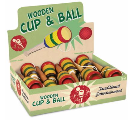 Vintage Wooden Cup and Ball box