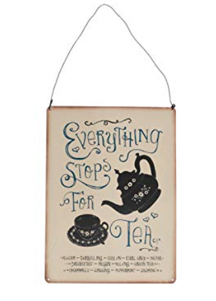 Vintage Stop for Tea Metal Sign