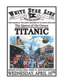 Titanic White Star Line Metal Sign