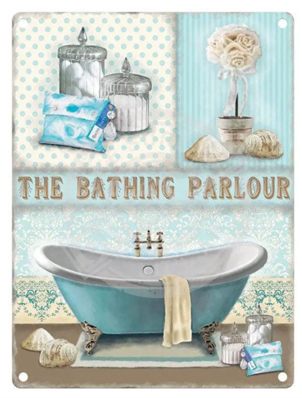 Bathing Parlour Vintage Metal Sign