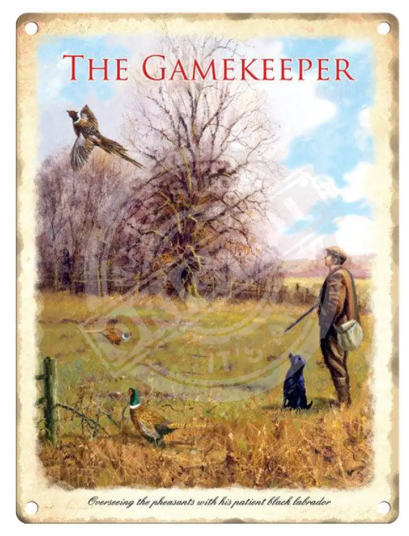 Large Gamekeeper Metal Sign watermark