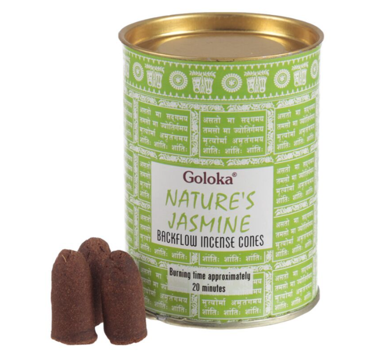 Goloka Backflow Natures Jasmine Incense Cones