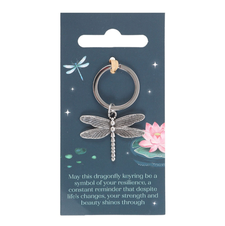 metal dragonfly keyring