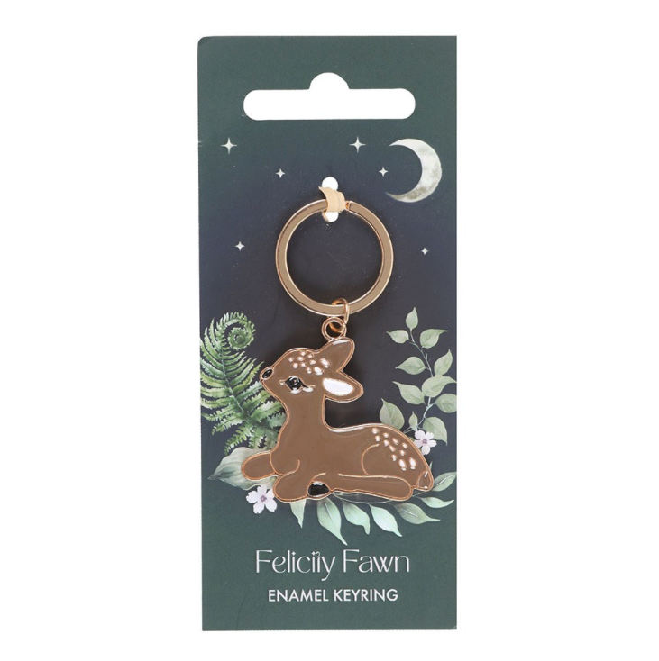Felicity Fawn Keyring on card