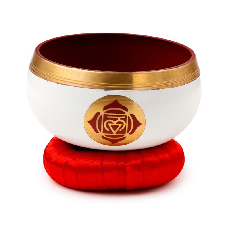 Singing Bowl Red Chakra and cushion