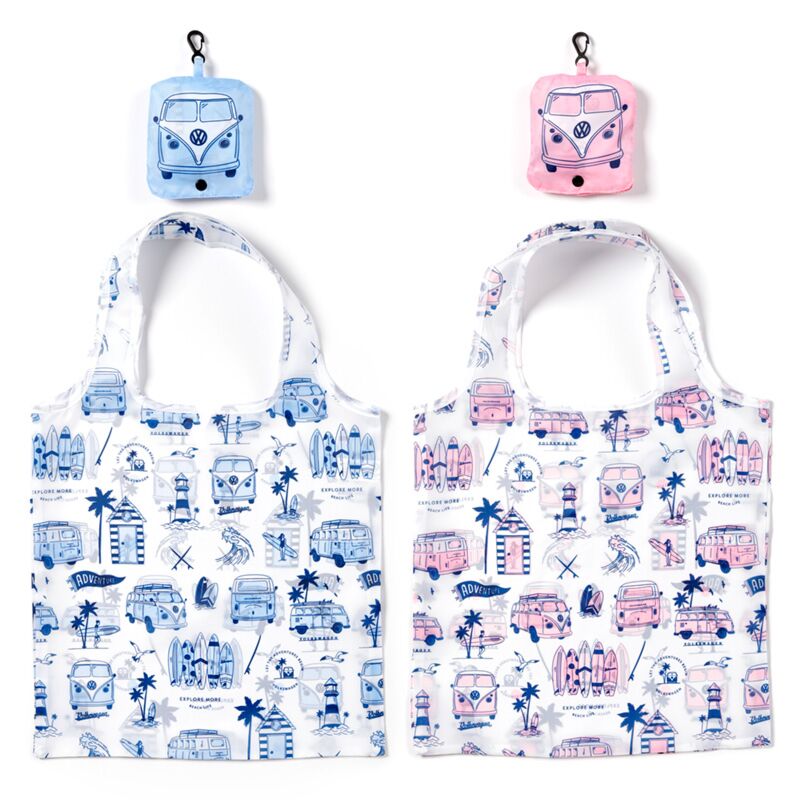 Foldable Reusable Shopping Bag Volkswagen VW T1 Camper Bus