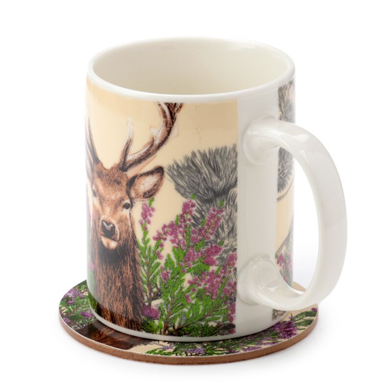 wild stag mug and coaster set