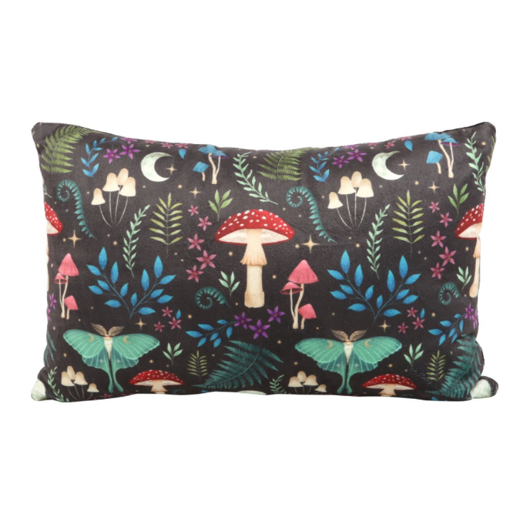 Dark Forest Wildlife and Fauna Rectangular Print Cushion front