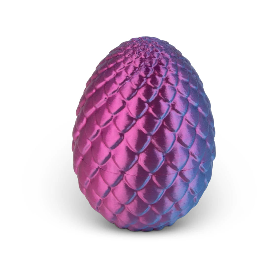 Purple dragon egg on a white background