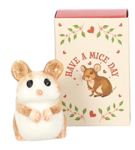 Ceramic Mouse in a Matchbox