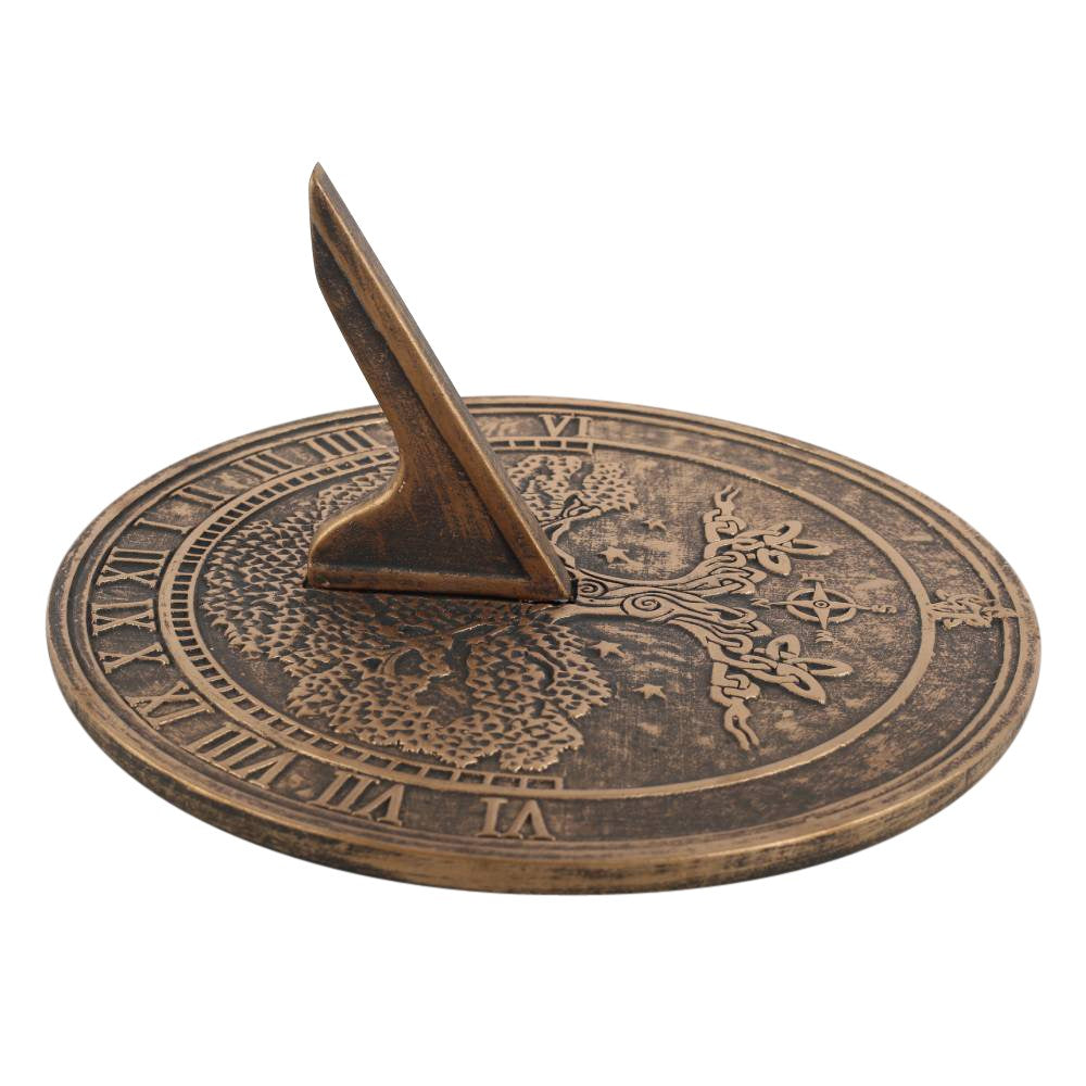 Tree of Life Terracotta Sundial side view