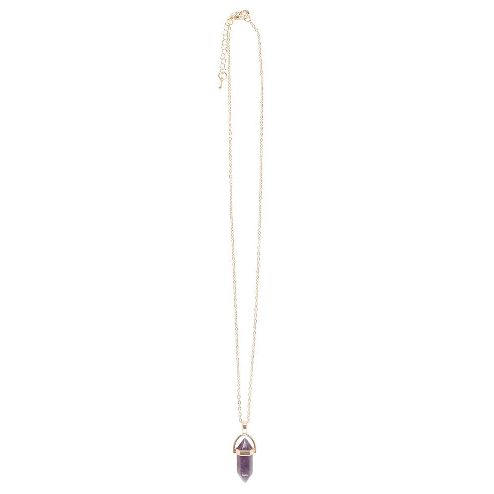 Amethyst Crystal Pendant Necklace