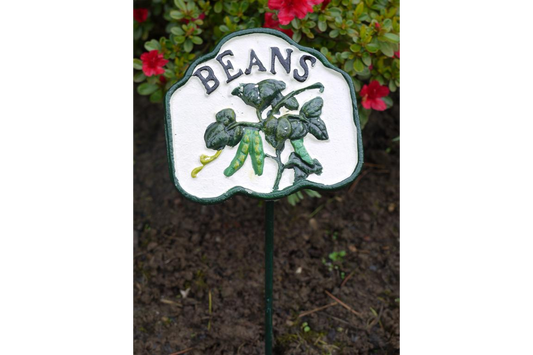 Traditional Metal Garden Sign Beans