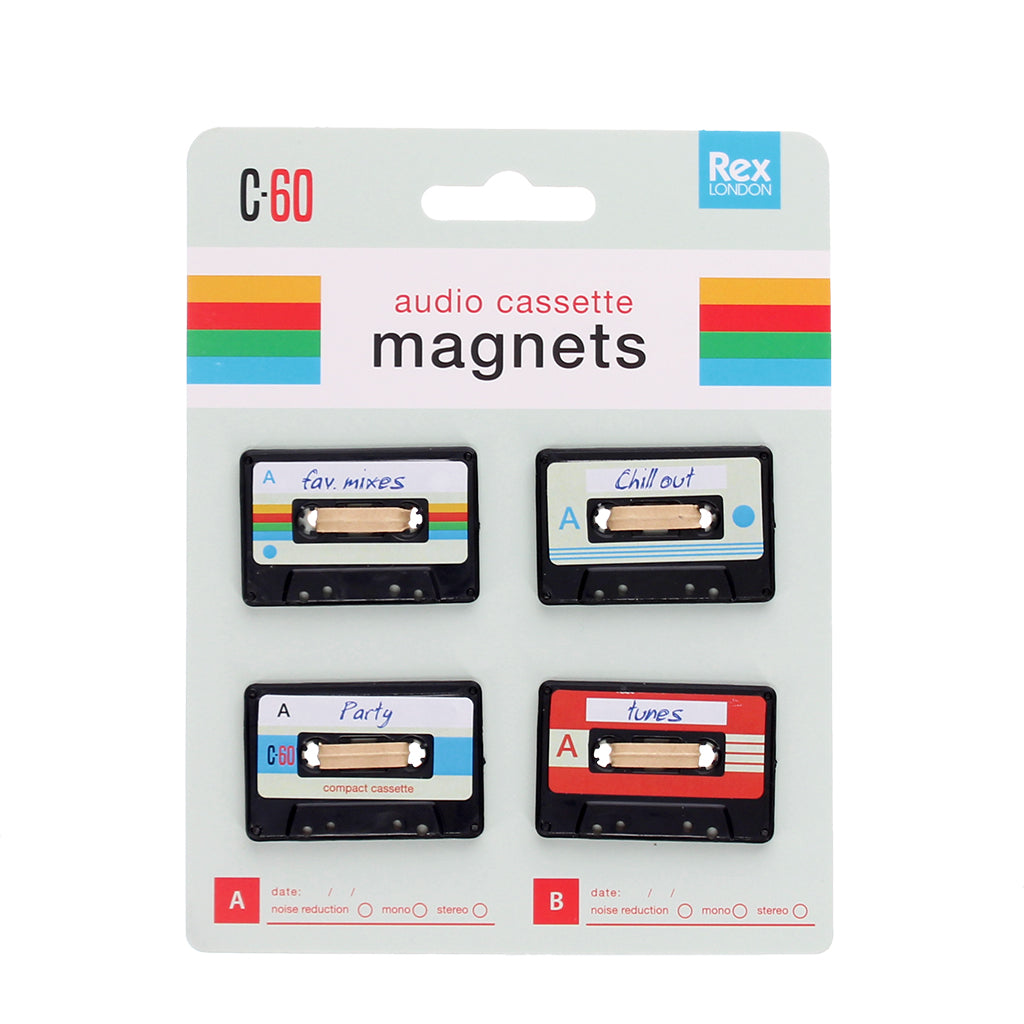 Cassette Magnets on front of packaging