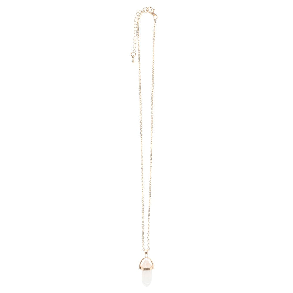 Clear Quartz Crystal Pendant Necklace