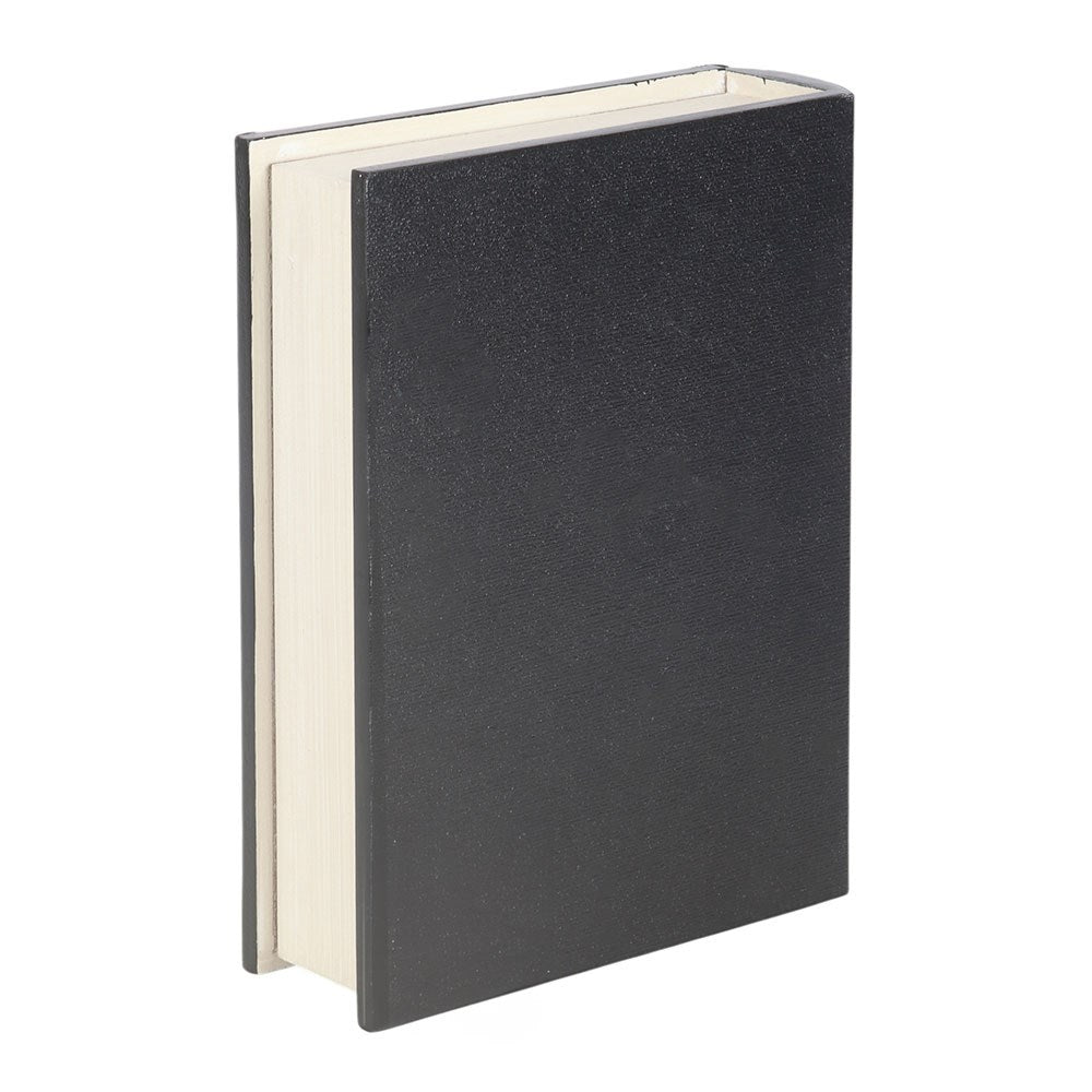 Black back of Book storage box titled 'Ghost Stories to Tell in the Dark' on a white background