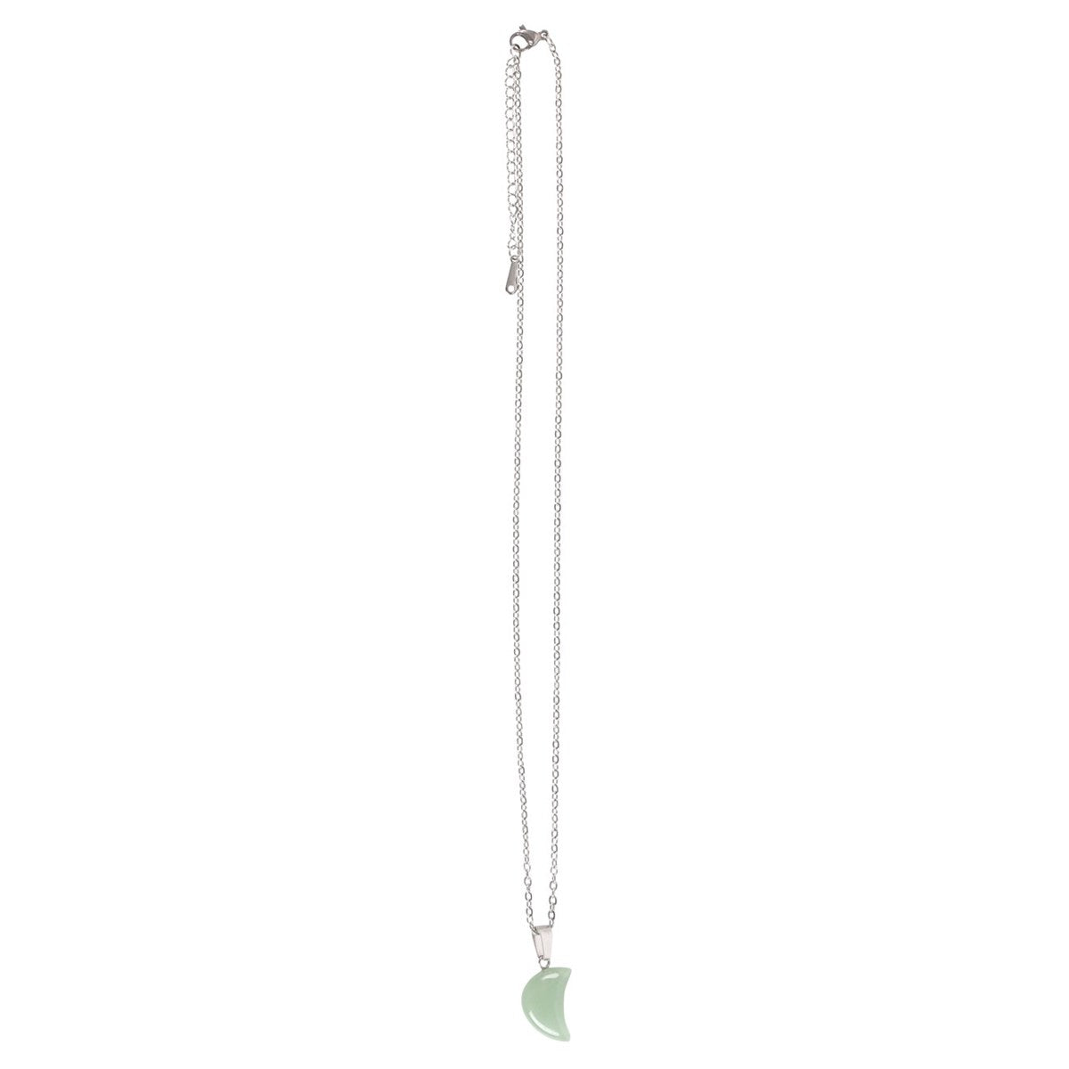 Green Aventurine Crystal Moon Necklace 