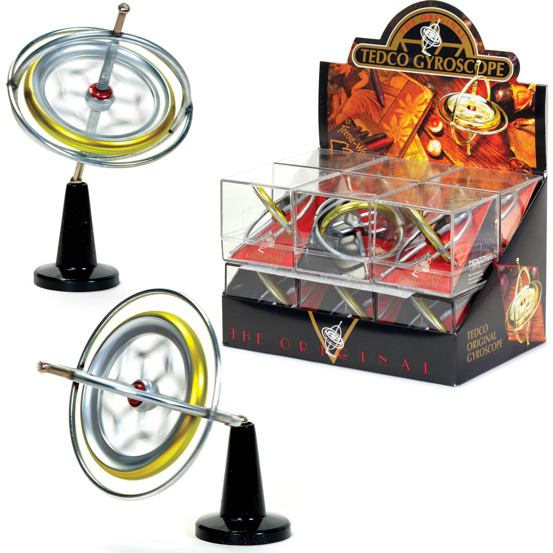 Tedco Gyroscope with packaging on a white background