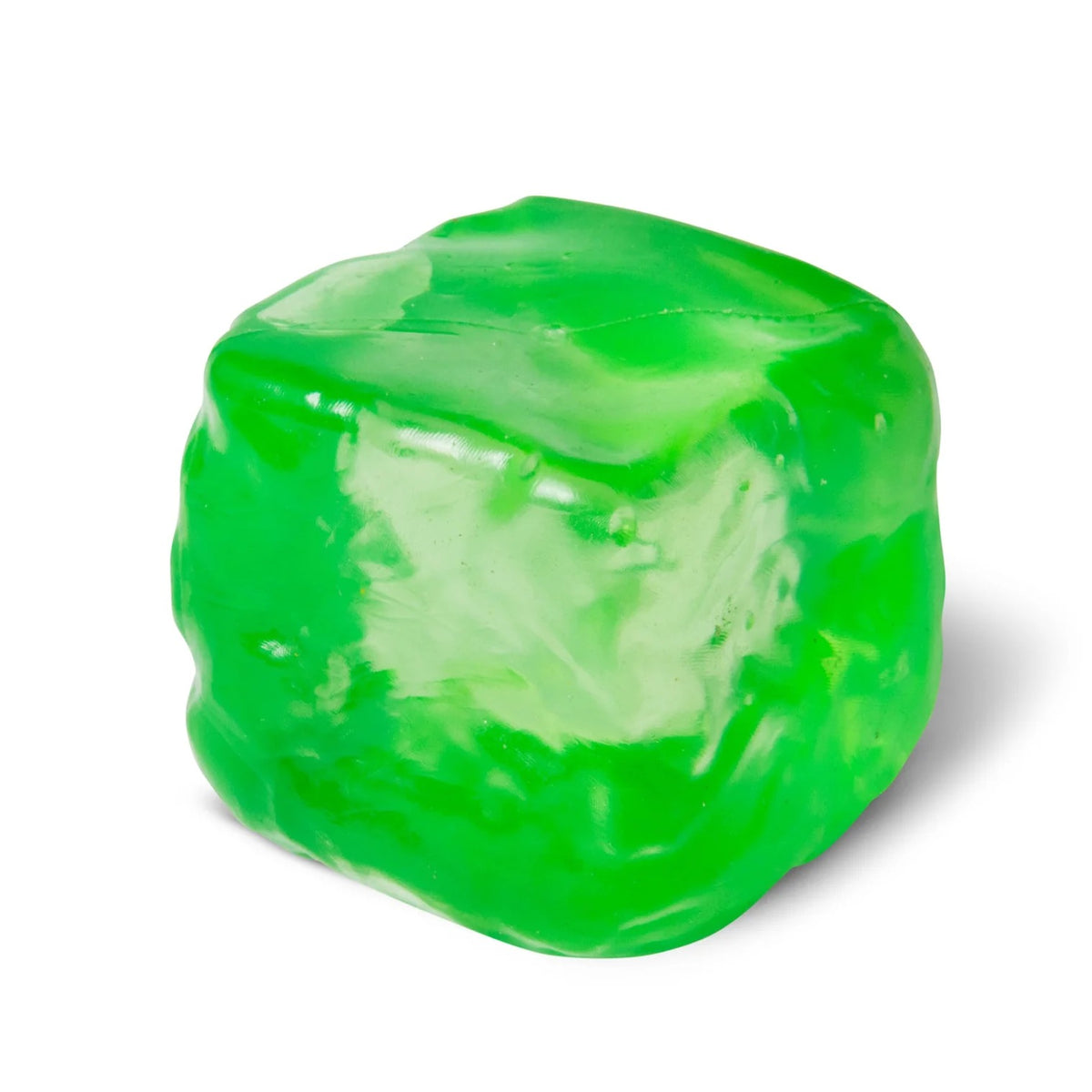 Green Scrunchems Sugar Cube cube on a white background