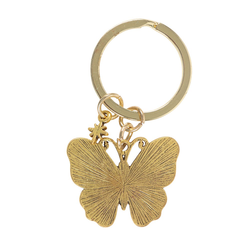back of enamel butterfly keyring