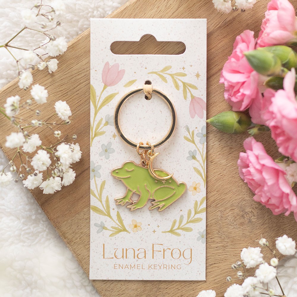 Green frog keyring