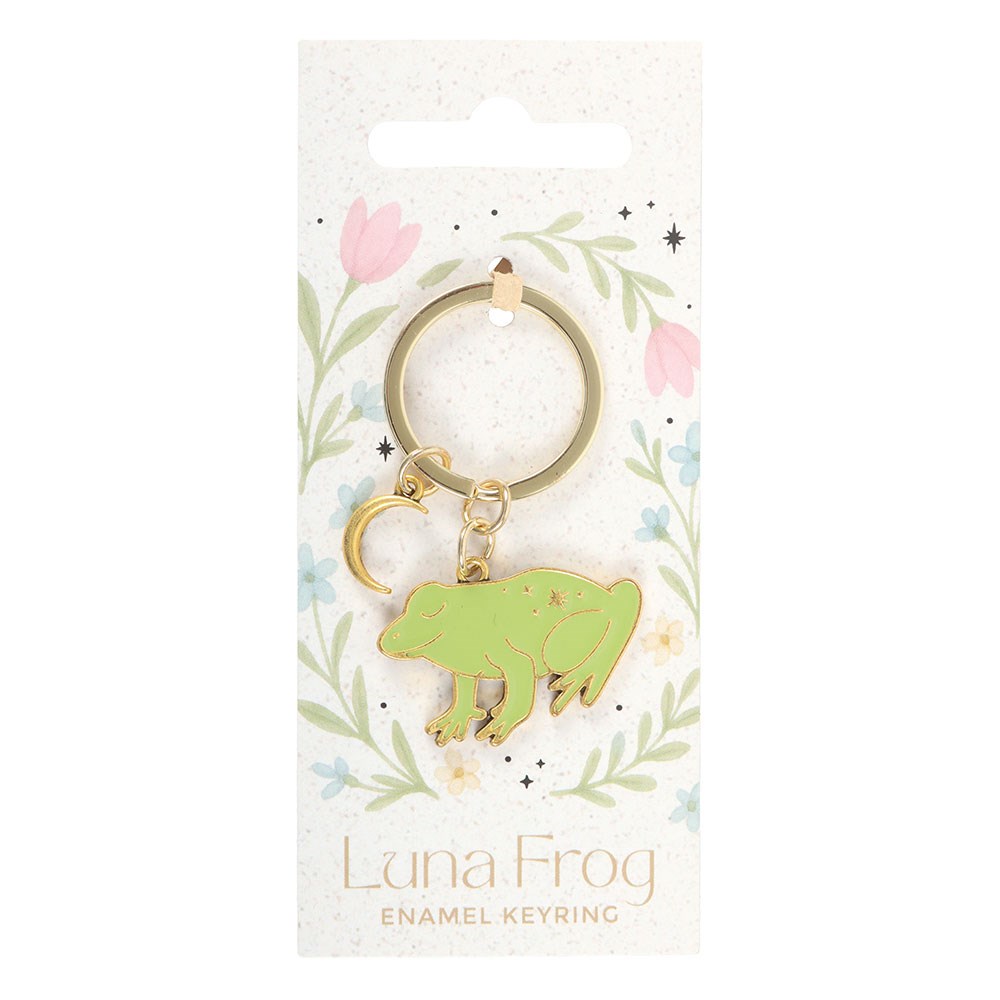 Green sleeping frog keyring