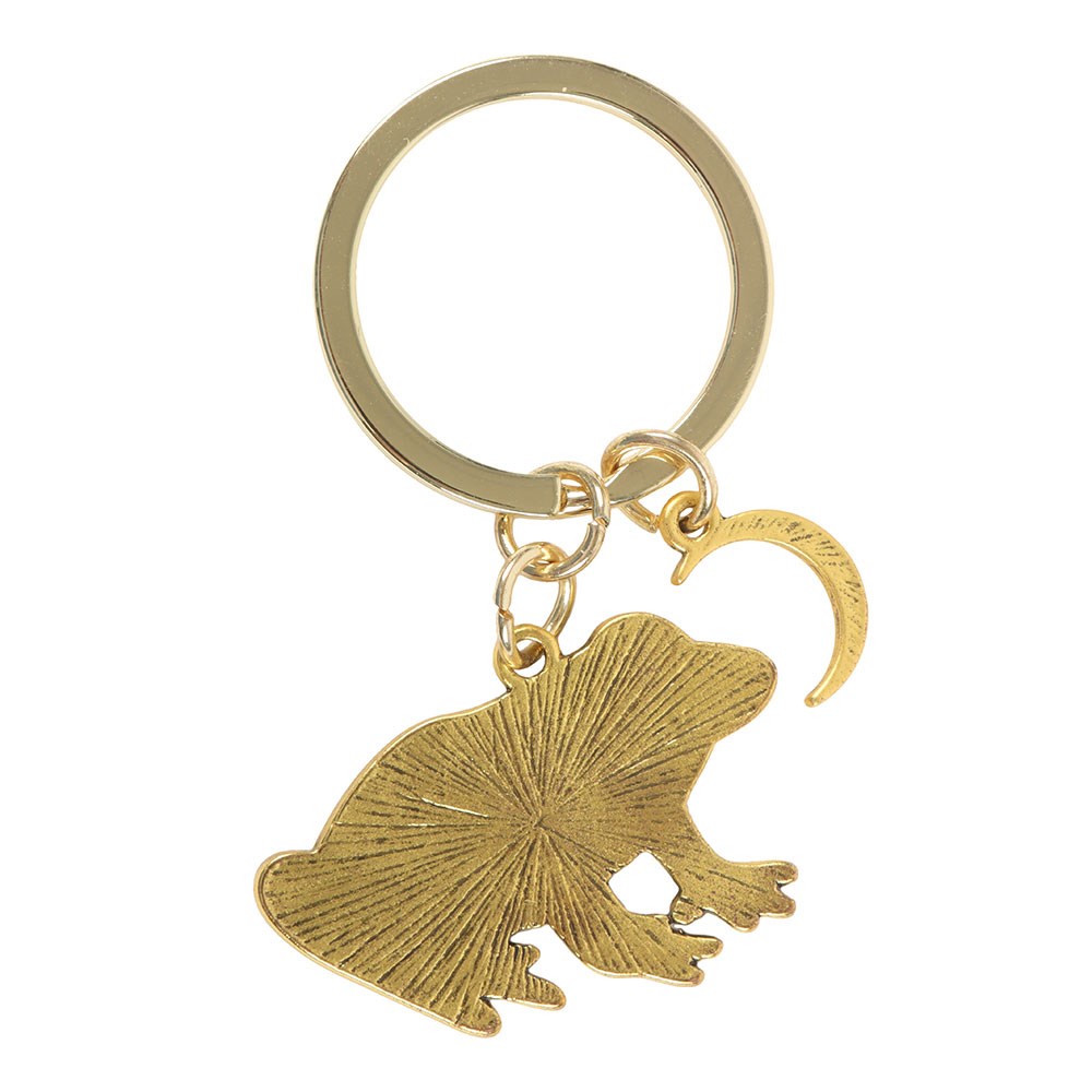 gold colour back o frog keyring
