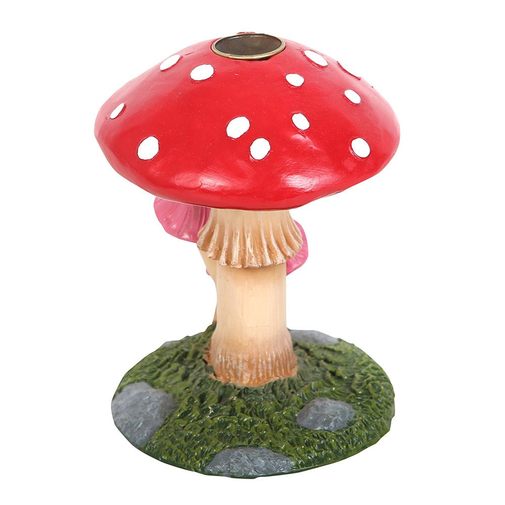 Mushroom back flow burner red topped white spotted mushroom