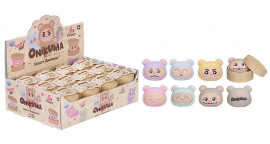 Onikuma product packaging with multiple small dumplings displayed on a white background
